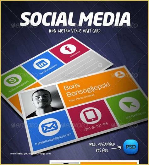 social media smart card|social media card sample.